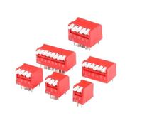 10PCS Slide Type Switch 2.54mm Pitch Position Way DIP Toggle Switch 2 P 3P 4P 5P 6P 8P Bit Red Snap Red Switch