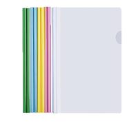10pcs Sliding Bar Report Covers, Clear Report Covers Files Clip, A4 Transparent File Cover, File Folders Cover with U Type Slide Binder for School Office Documents Classification. (A)