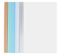 10pcs Sliding Bar Report Covers, Clear Report Covers Files Clip, A4 Transparent File Cover, File Folders Cover with U Type Slide Binder for School Office Documents Classification.Can Hold 40 Sheets