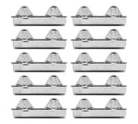10pcs Sliding Door Wheel Glass Door Roller for 6cm Showcase Window | Stainless Steel, Silver Finish, Rust Resistant Low Noise Load Bearing, Roller Stopper Floor Guide Included Random Color