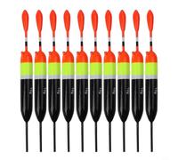 10pcs Slip Fishing Floats for Long Distance Casting, Sensitive Standing Bobbers Set for Still Water Coarse Fishing, Lightweight Plastic Streamer Floats Red and Black(5g)