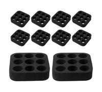 10pcs Slot EVA Bottle Foam Insert for 1ml and 2ml Essential Oil Vials | Removable Stackable Organiser, Black Cushioning for Mini Spray Bottles, Supports Safer Transport and Tidy Professional Shelf