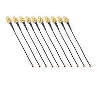 10Pcs SMA to IPX (U.FL) Extension Cable, Premium Antenna Feeder for Digital Communication, Compact Size, 10cm Black