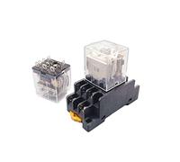 10pcs Small Coil General electromagnetic Intermediate Relay with Socket Base LY3NJ HH63P AC220v DC 12/24V 10A 250V Silver Contact