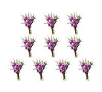 10Pcs Small Dried Flower Bunches 10cm High for Wedding, J