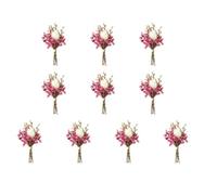 10Pcs Small Dried Flower Bunches 10cm High for Wedding, U