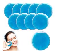 10PCS Small Hot Cold Compress Ice Bag, 7cm Round Gel Ice Pack Set, Reusable Hot & Cold Compress Ice Eye Bag, for Wisdom Teeth, Eyes, Migraine, Headaches, Bruises, Bumps, Swelling, Pain Relief, Blue