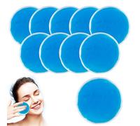 10PCS Small Hot Cold Compress Ice Bag, 7cm Round Gel Ice Pack Set, Reusable Hot & Cold Compress Ice Eye Bag, for Wisdom Teeth, Eyes, Migraine, Headaches, Bruises, Bumps, Swelling, Pain Relief, Blue