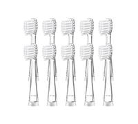 10PCS Small Replacement Toothbrush Heads Soft Bristle Replaceable Brush for Seago SG977/EK6/EK7/SG513 Electric(Smaller)
