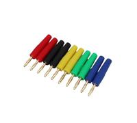 10Pcs Small Size 2mm Brass Gold Plated Male Banana Wire Solder Type Connector(Yellow)