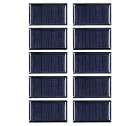10pcs Small Solar Cell, Mini Solar Panel Module 0.15W 5V, Weather Resistant DIY Solar Charger Panel for Science Projects Toy Light and Low Power Devices