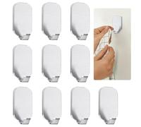 10PCS Small Sticky Hooks for Hanging Extra Strong Self Adhesive Hook Heavy Duty Stick On Hooks for Walls, Stainless Steel, Wall Hangers Without Nails for Bathroom Kitchen Hanging Coat Cloth Towel Key