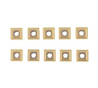 10pcs SNMG120404-HA Carbide Inserts for MSDNN Tools, TIN Coated Indexable Turning Tips for Steel Stainless Steel and Cast Iron, Optimized Geometry for Reduced Cutting Force