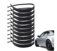 10Pcs Snow Chains For Car Tires, Reusable Anti Snow Chains, Adjustable Emergencys Snows Tire Chain, Winter Tires Chain For Automotive Van Vehicle RV Truck SUV Sedan Driving, Tire Width 145mm-295mm