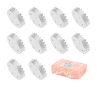 10PCS Soap Holder Caps 4 Holes Metal Replacement Capsules for Soap Holder for Soap Dish Universal Solid Soap 22x6mm