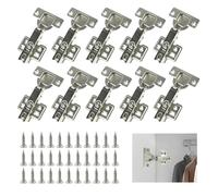 10Pcs Soft Close Cabinet Hinges - Full Overlay 95°-105° for Kitchen & Bathroom