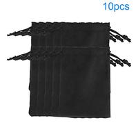 10PCS Soft Double Sided Suede Drawstring Gift Bag Pouch, Premium Organizer for Party Wedding Favors, Ultra Slim Portable Wrap with Secure Closure for Jewelry Glasses Crafts (9 * 12cm)