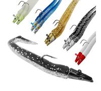 10Pcs Soft Fishing Lures with Jig Head and T Tail 11cm,Sea Fishing Lures Set for Saltwater and Freshwater 3D Eyes Paddle Tail Baits Kit for Bass Pike Trout Carp Cod Perch Predator Fish