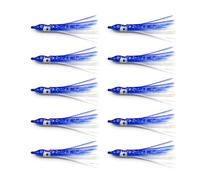 10PCS Soft Rubber Shrimp Fishing Lures Squid Jig Baits Noctilucent Night Lures Fishing Tackles 9cm/3.54" Trolling Squid Baits