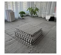 10Pcs Soft Shaggy Area Rugs, Fluffy Interlocking Carpets Tiles, Non-Slip Splicing Puzzle Play Carpet Floor Tiles, Sensory Mat For Sensory Room(Color:Grey)