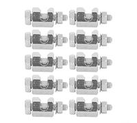 10PCS Solar Grounding Clamp Set For Ground Mounted Rooftop And Freestanding Solar Arrays With Reliable Electrical Bonding