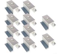 10Pcs Solar Middle Clamp PV for 2550MM for Frame Height, Lightweight for Easy Handling (80mm)