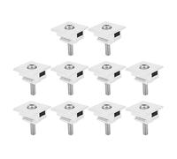 10Pcs Solar Panel Mid Clamps, Aluminum Alloy Mounting Brackets, Solar Panel Mounting Accessories with High Strength and Resistance for Roof Photovoltaic System