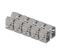 10PCS Solar Rail End Clamp, Spring Steel Zinc Aluminum Coating Solar Panel Mounting Bracket with Grounding Design for Quick Installation, Reduces Spacing to Fit More Panels