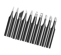 10Pcs Soldering Iron Tips Electric Iron Replacement Tips Black Alloy Welding for Soldering Repairs Enduring