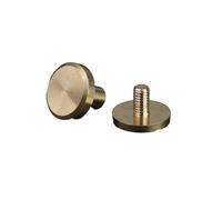10pcs Solid Brass Binding Screws Nail Stud Rivets For Photo Album Leather Craft Studs Belt Wallet Fasteners 8mm Flat Cap(15mm)