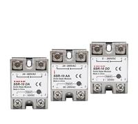 10PCS Solid State Relay SSR 10A 25A 40A 50A 60A 80A 100A DC To DC AC To AC DC To AC Single Phase Relay Module 24-380VAC(DA(DC-AC),10PCS SSR-40A)