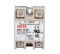 10pcs Solid State Relay SSR-10DA 25DA 40DA 50DA 60DA 100DA Radiator 3-32V/DC to 24-380V/AC SSR Industry Factory Wholesale(SSR-25DA)