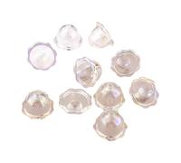 10pcs Sophisticated Acrylic Flower Bead Caps Accessories for Jewelry Making and Decorative Winds Bells Charm Decorative Bead Charm
