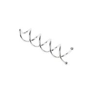 10PCS Spiral Hair Pins Twist Screw Hair Clips Non-Scratch Rounded Tips Bun Stick Pick Beauty Tools For DIY Hair Style(Silver)