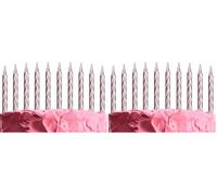 10pcs Spiral Rose Gold Candles for Birthday Anniversary Party Cake Topper Decorations (Pack of 2)