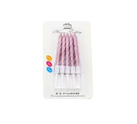 SHATCHI 10pcs Spiral Candles for Birthday Wedding Anniversary Dinner Party Cake Topper Table Decorations, Rose Pink