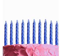 10pcs Spiral Royal Blue Candles for Birthday Wedding Anniversary Dinner Party Cake Topper Table Decorations
