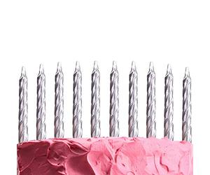 10pcs Spiral Silver Candles for Birthday Wedding Anniversary Dinner Party Cake Topper Table Decorations