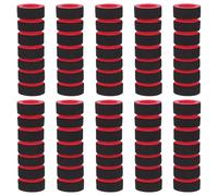 10pcs Sponge Fitness Equipment Cover 20mm Inner Diameter for Gym Use | Foam Sleeve, Lightweight Compact Fit, Pressure Relief, Red Black Options, Home Workout and Leg Rollers