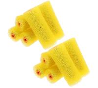 10pcs Sponge Texture Paint Roller Yellow for Walls and Tight Spaces