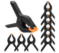 10Pcs Spring Clamps 4 Inch, Heavy Duty Plastic Spring Clips Clamps for Woodwork, DIY Projects, Photo Studio, Background Muslin Etc
