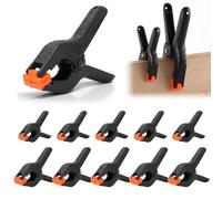 10Pcs Spring Clamps, Heavy-Duty Clamps for Woodwork Muslin Clamps Quick Grip, Heavy Duty Nylon Spring Clips, 3 inch Plastic Wood Clamps and 2 inch Market Spring Clamps, for DIY Project Photo Studios
