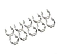10PCS Spring Loop Clips, Open Spring Clips, Heavy-Duty Manganese Steel Tool Clips Heavy Duty 6-28 mm for Garages, Shacks, Courtyards, Cabinets(25mm)