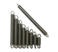 10Pcs Spring Steel S Hook Cylindroid Pullback Extension Springs Tension Coil Wire Diameter 0.6mm(55mm,6mm -0.6mm (10Pcs))