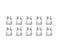 10pcs Spring Steel Tool Clips Heavy Duty Wall Mount Holders for Garage Storage Organising Pipes Brooms Rakes Silver 6mm-50mm Assorted(16mm)
