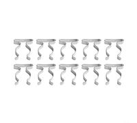 10pcs Spring Steel Tool Clips Heavy Duty Wall Mount Holders for Garage Storage Organising Pipes Brooms Rakes Silver 6mm-50mm Assorted(32mm)