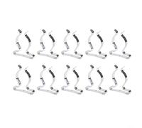 10pcs Spring Steel Tool Clips Heavy Duty Wall Mount Holders for Garage Storage Organising Pipes Brooms Rakes Silver 6mm-50mm Assorted(38mm)
