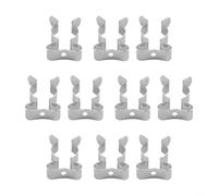 10pcs Spring Steel Tool Clips Heavy Duty Wall Mount Holders for Garage Storage Organising Pipes Brooms Rakes Silver 6mm-50mm Assorted(19mm)