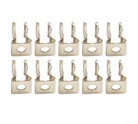 10pcs Spring Steel Tool Clips Heavy Duty Wall Mount Holders for Garage Storage Organising Pipes Brooms Rakes Silver 6mm-50mm Assorted(6mm)