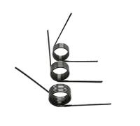 10Pcs Spring steel V-shaped torsion spring, right-handed, Wire diameter 0.3mm Outer diameter 4mm Number of turns 5 laps Angle 60°